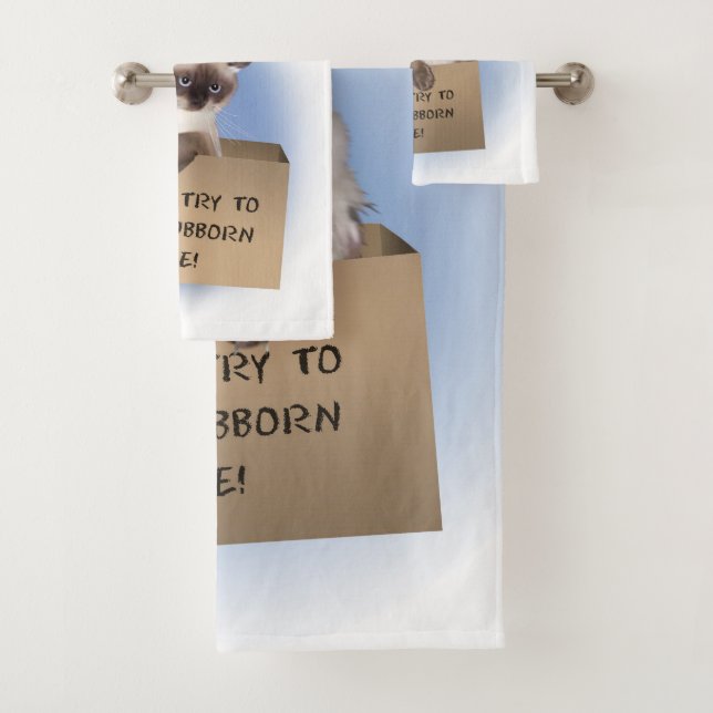 Cat in Box Bath Towel Set (Insitu)