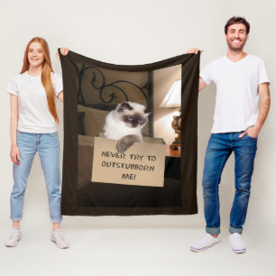 Cat in Box Fleece Blanket
