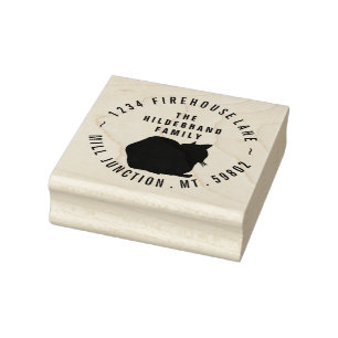 Cat In Circle Return Address Stamp