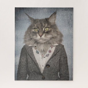 Cat In Clothes Jigsaw Puzzle