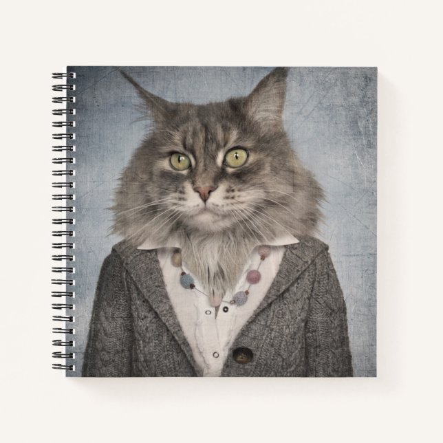 Cat In Clothes Notebook (Front)
