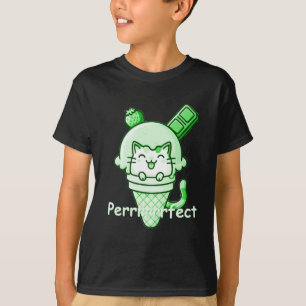 Cat in Cone Perfect Green T-Shirt