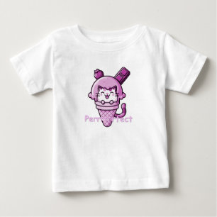 Cat in Cone Perfect Pink Baby T-Shirt