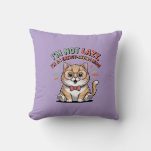 Cat in Energy Saving Mode Cushion