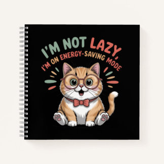 Cat in Energy Saving Mode Notebook
