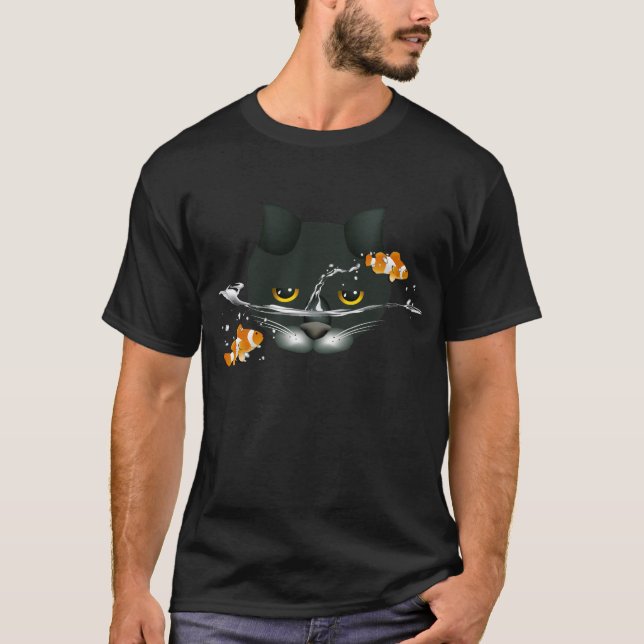 Cat in Fish Bowl T-Shirt (Front)