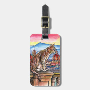 Cat in Florence Luggage Tag