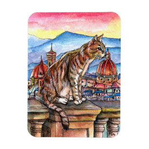 Cat in Florence Magnet
