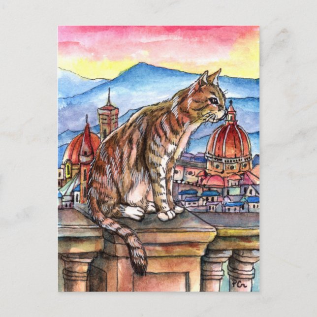 Cat in Florence Postcard (Front)