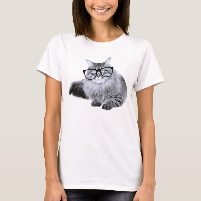 Cat in Glasses T-Shirt (Front)