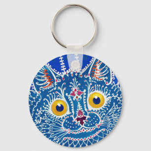 Cat in Gothic Style, Louis Wain Key Ring