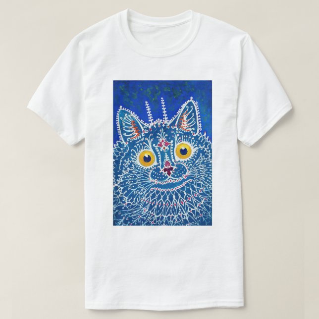 Cat in Gothic Style, Louis Wain T-Shirt (Design Front)
