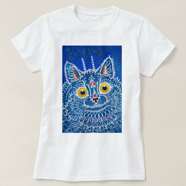 Cat in Gothic Style, Louis Wain T-Shirt (Design Front)