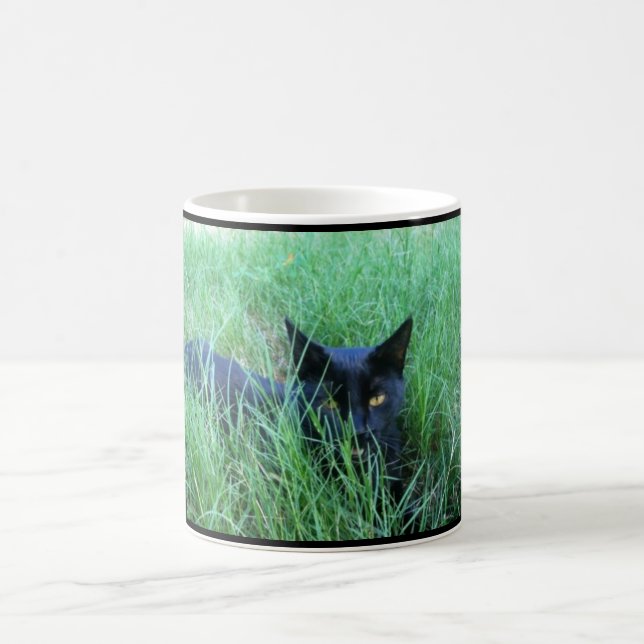 Cat-in-Grass Custom Mug (Center)
