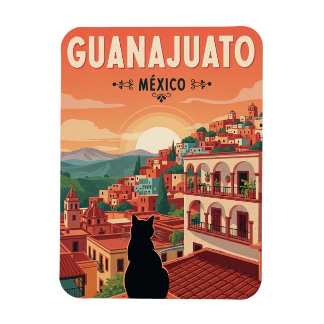 Cat in Guanajuato Mexico Magnet (Vertical)