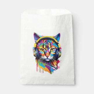 Cat in headphones favour bags