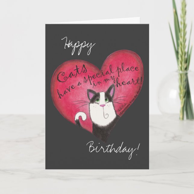 Cat in Heart Card (Front)