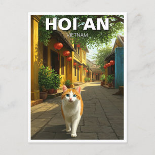 Cat in Hoi An Vietnam Travel Postcard