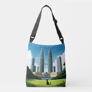 Cat in Kuala Lumpur Malaysia Crossbody Bag