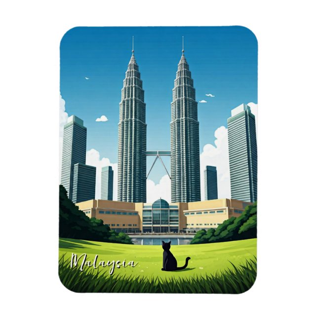 Cat in Kuala Lumpur Malaysia Magnet (Vertical)