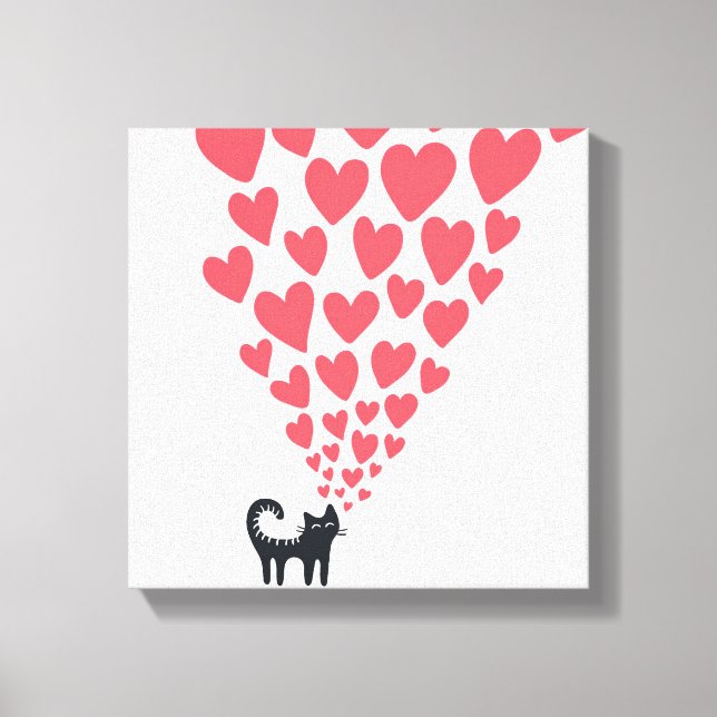 Cat in Love Canvas Print (Front)