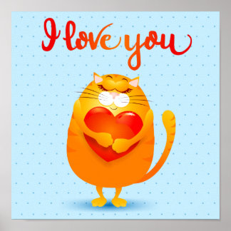Cat in Love Poster