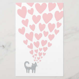Cat in Love Stationery