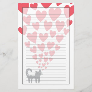 Cat in Love Stationery