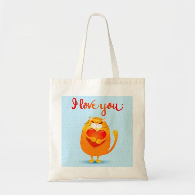 Cat in Love Tote Bag (Front)