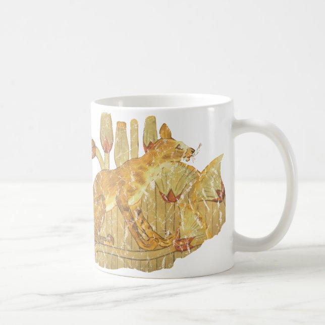 cat in marsh coffee mug (Right)