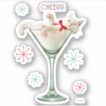 Cat in Martini Glass<br><div class="desc">Eat,  drink,  and be merry! | Avanti,  the Global Humour Brand™ has been entertaining the world with its Feel Good Funny greeting cards for over 40 years. Our characters live life to the fullest and celebrate the humour in everyday life.</div>