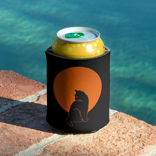 CAT IN MOONLIGHT CAN COOLER (In Situ Pool)
