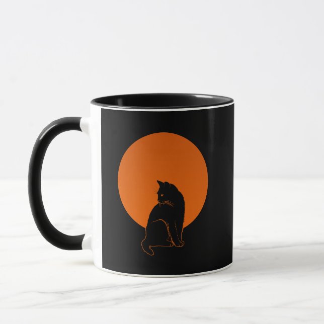 CAT IN MOONLIGHT MUG (Left)