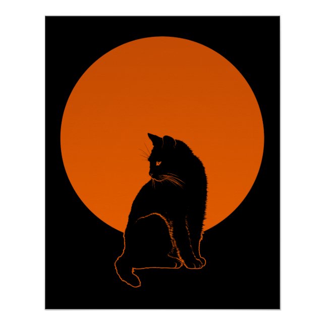 CAT IN MOONLIGHT POSTER (Front)