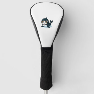 Cat in Orca Costume Golf Head Cover