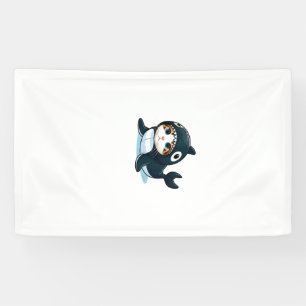 Cat in Orca Costume Tank Top Banner