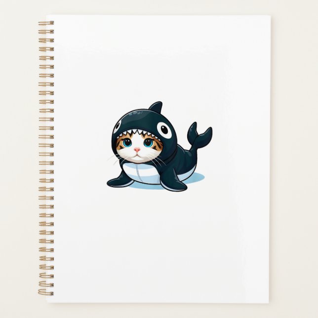 Cat in Orca Costume Tank Top Planner (Front)