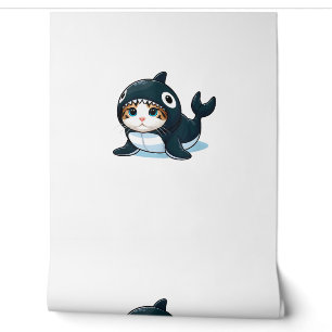 Cat in Orca Costume Tank Top Wallpaper