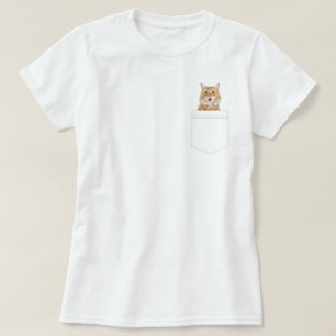 Cat In Pocket Custom Pet Photo T-Shirt