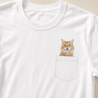 Cat In Pocket | Custom Pet Photo T-Shirt