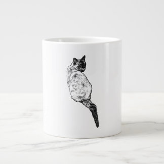 Cat in Quiet Contemplation Large Coffee Mug
