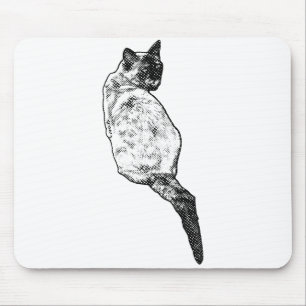 Cat in Quiet Contemplation Mouse Pad