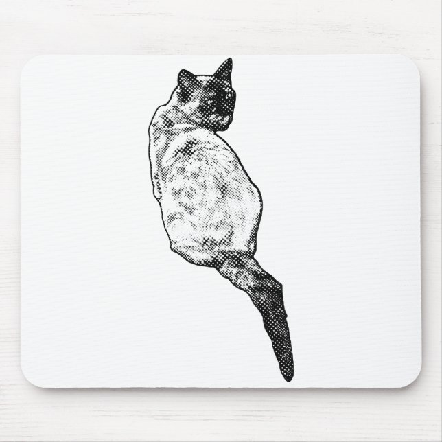 Cat in Quiet Contemplation Mouse Pad (Front)