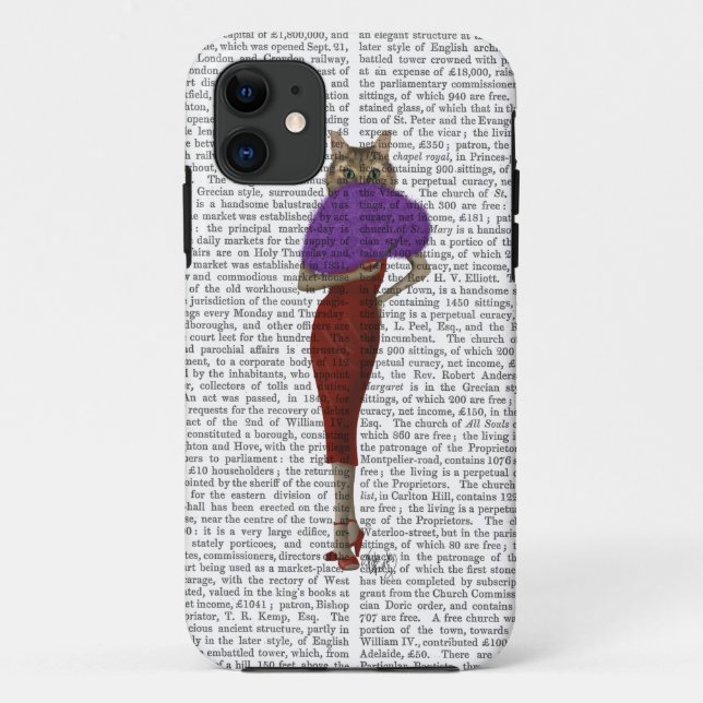 Cat In Red Dress Case-Mate iPhone Case (Back)