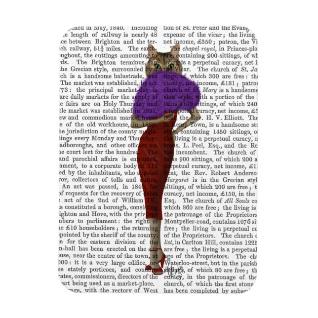 Cat In Red Dress Magnet (Vertical)