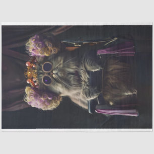 Cat in Salon with Personality Decoupage Tissue Paper