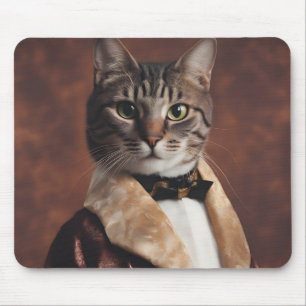 Cat in Smoking Jacket Mouse Pad