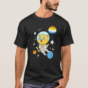 Cat In Space Aroace Pride  1 T-Shirt