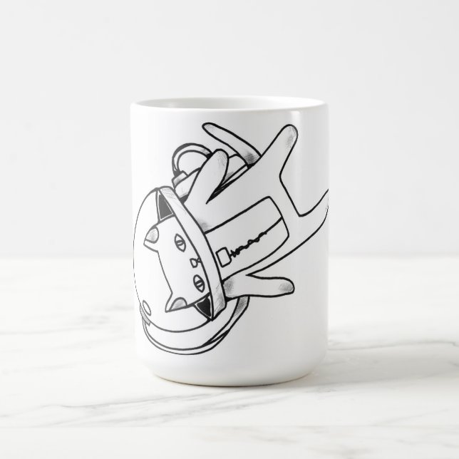 cat in space coffee mug (Center)