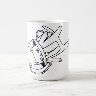 cat in space coffee mug